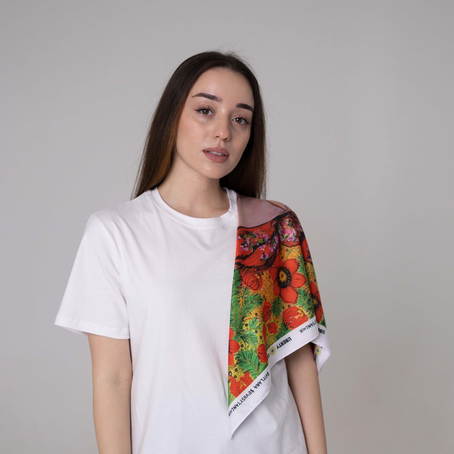 Kvitucha. In Bloom Silk Scarf