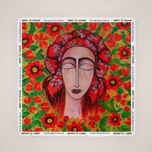 Kvitucha. In Bloom Silk Scarf