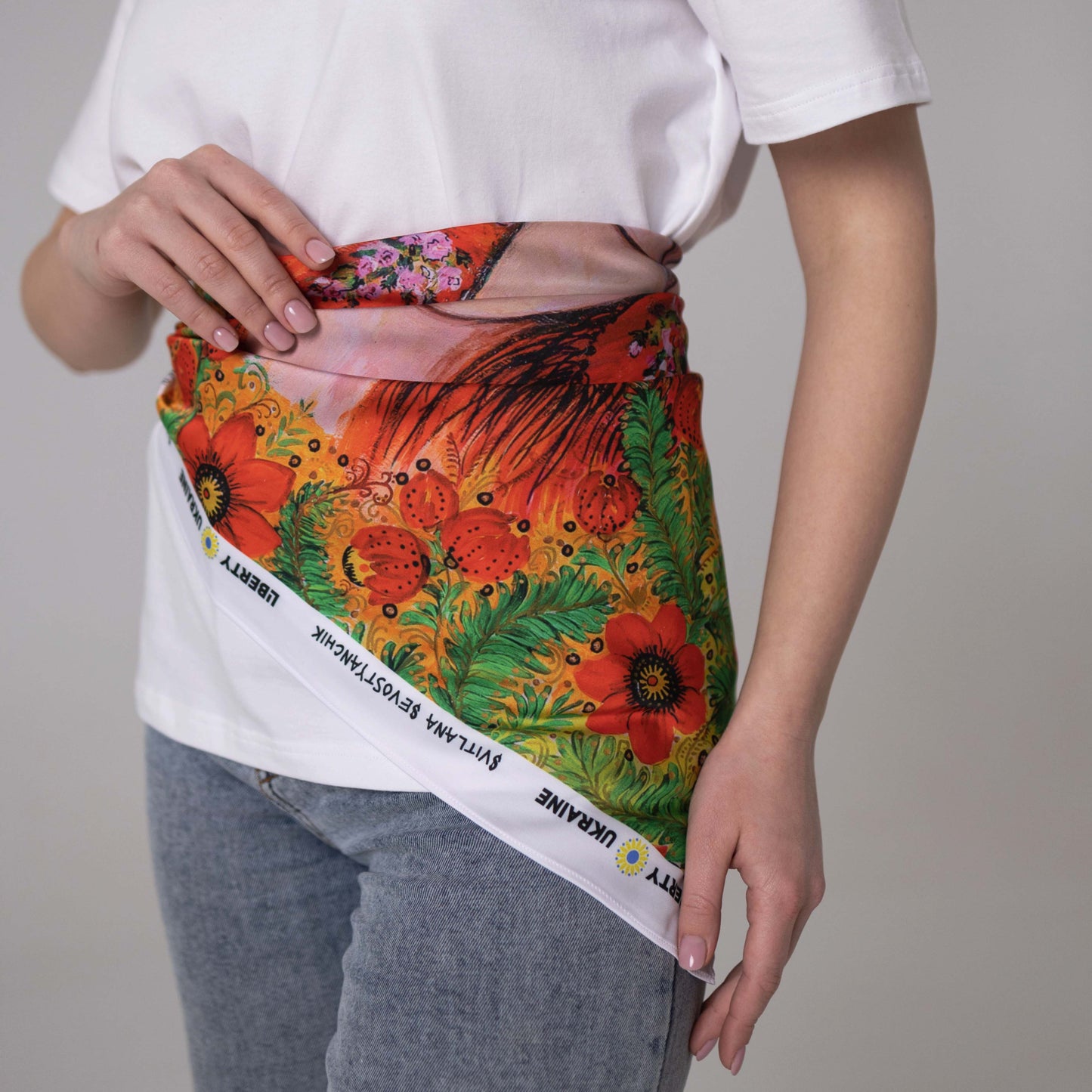 Kvitucha. In Bloom Silk Scarf